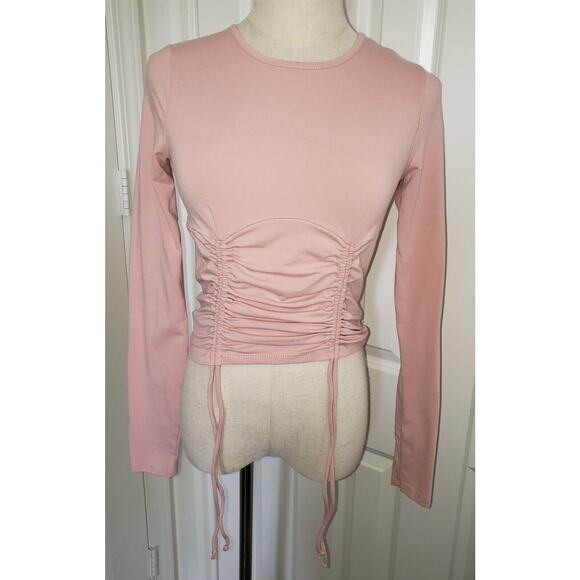 So Goods for Life Drawstring Ruched Front Sweatshirt Women Size Small - Picture 3 of 5